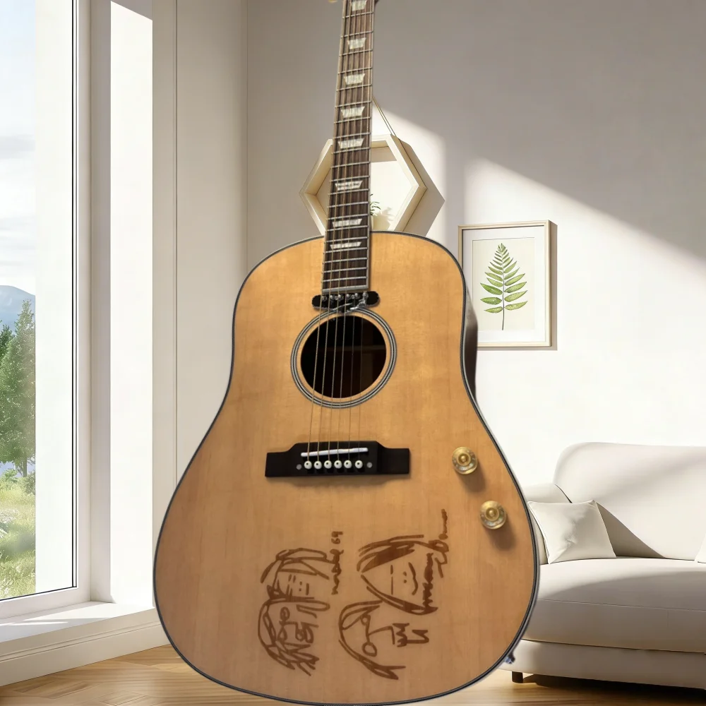 

41-дюймовая акустическая гитара J Series160 Brown EQ с цельной верхней декой, грифом из палисандра, корпусом из акации, простым дизайном, чистым звучанием, бесплатная доставка