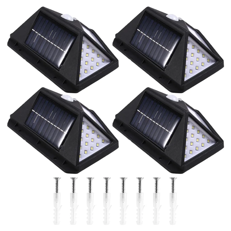 A38I Outdoor 100 LED Solar Security Lights With 3 Modes Motion Sensor For 270° Wide Angle Illumination
