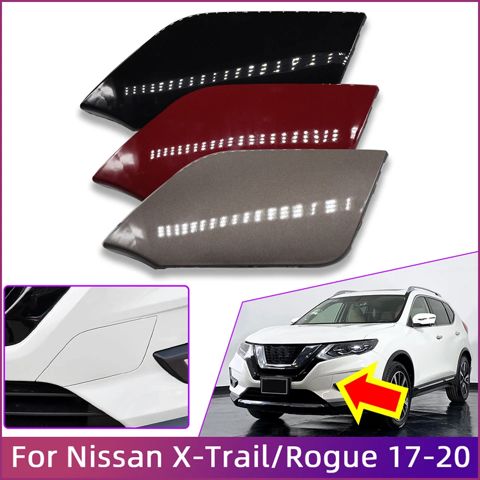 Tapa de cubierta de ojo de gancho de remolque para parachoques delantero de coche, para Nissan x-trail Rogue 2017 2018 2019 2020, gancho de remolque, guarnición de tapa de remolque