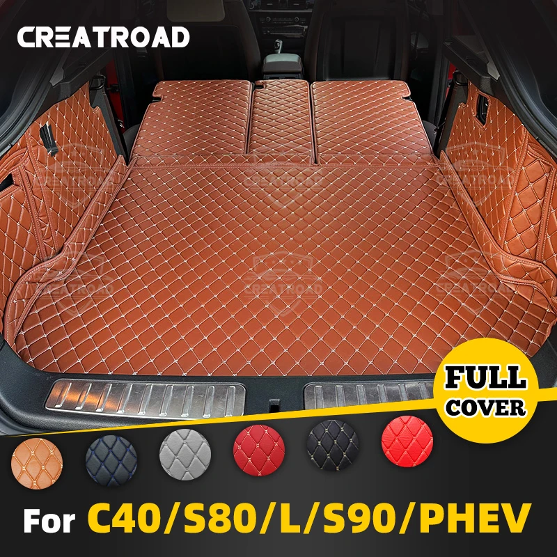 

For Volvo C40、S80 Sedan、S80L、S90 、S90 PHEV Auto Full Coverage Trunk Mat Car Cargo Liner Interior Accessories