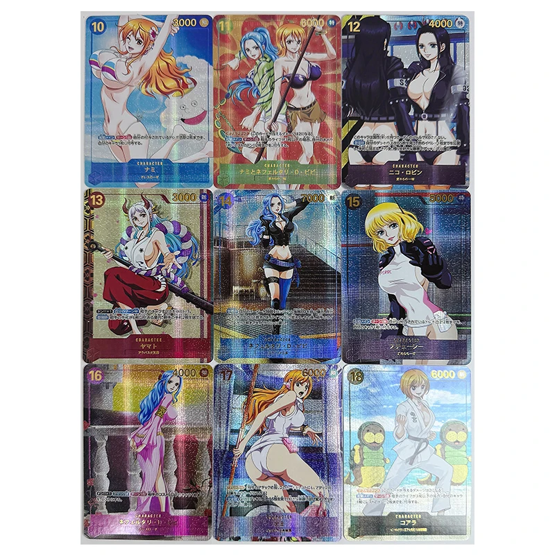 Anime ONE PIECE DIY ACG Nami Vivi Robin Yamato Hancock Shirahoshi Uta Reiju Zabawki dla chłopców Kolekcja Gry Karty Prezenty Urodzinowe