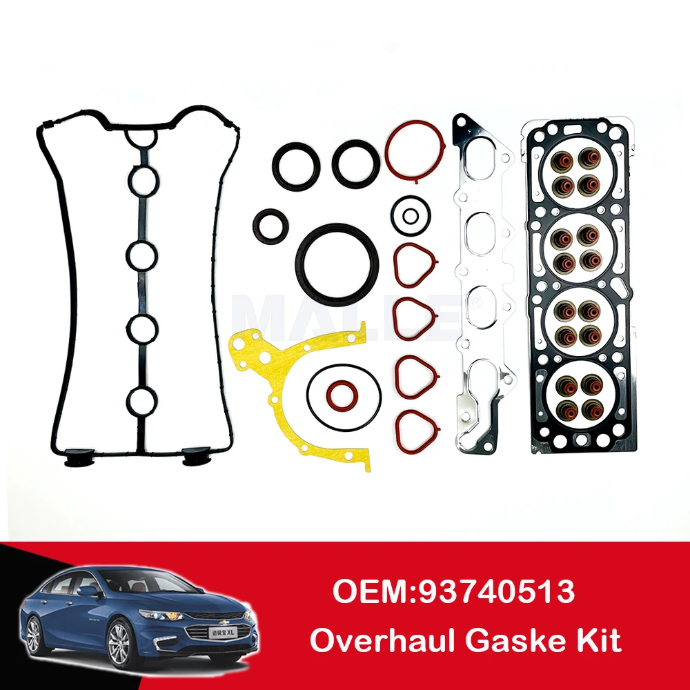 

For Chevrolet Aveo Daewoo Lanos Buick Excelle 1.6L Engine Complete Overhaul Rebuilding Gasket Kit OEM 93740513 Auto Accessories