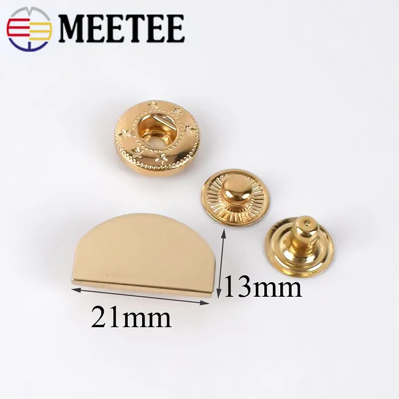 10/20Pcs 21x13mm Metal Snap Buttons Outerwear Overcoat Fasteners Press Stud Buckles DIY Sewing Down Jacket Decorative Button