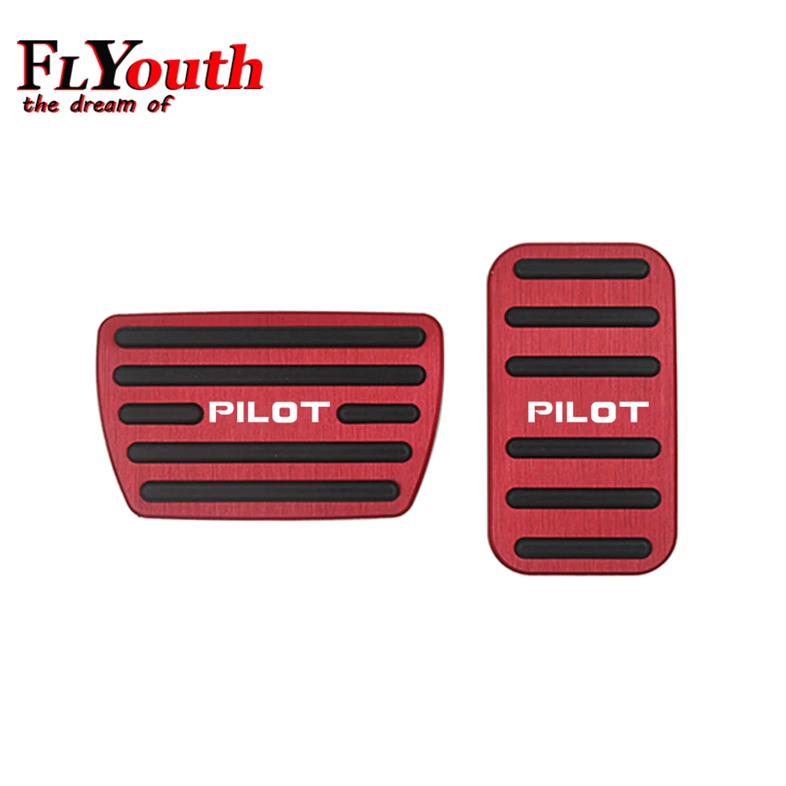 Aluminum Alloy Pedals Cover For Honda Pilot 2016-2022 No Drilling Non-Slip Aluminum Brake And Accelerator Pedal Cover