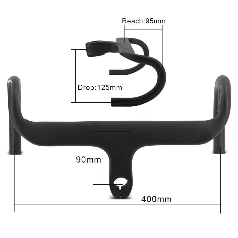 RXL SL Carbon Fahrradlenker 1-1/8" Integrierte Road Drop Bar 400/420/440mm UD Matte Fahrrad Radfahren Lenker