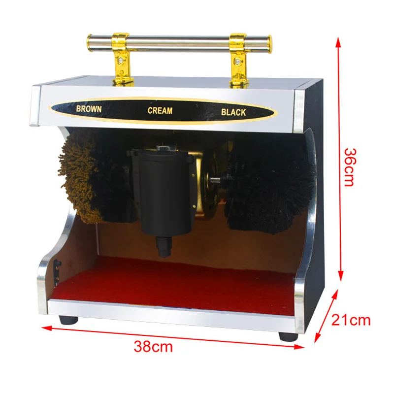 Automatic Shoe-Cleaning Machine Dust Removal, Oil Application, and Polishing with Dual-Bristle Brushes (Soft and Hard)