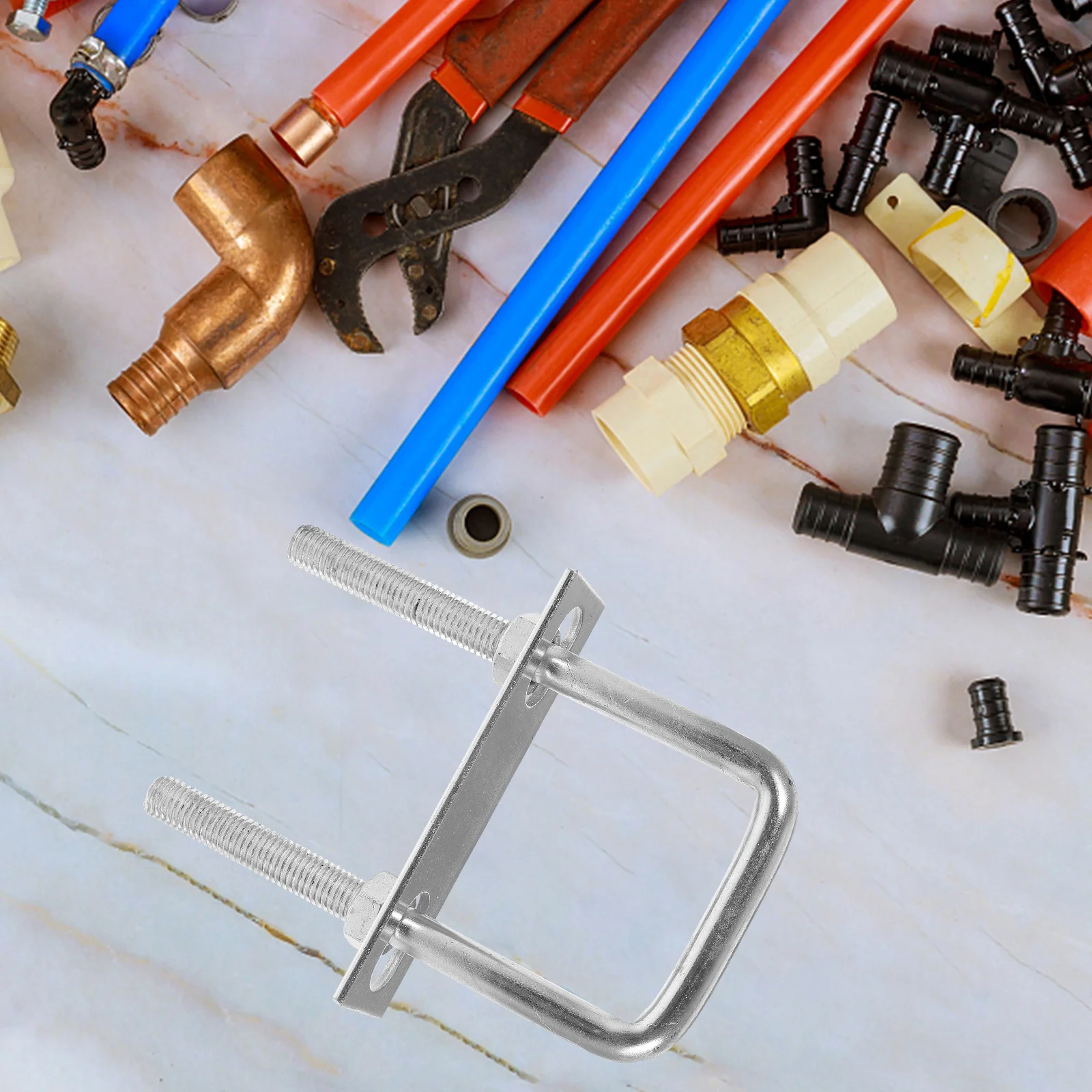 

Square U Bolt Galvanized Steel 10Mm Thick Heavy Duty Hardware for Trailer Boat Pipe Fastening Anti-Theft Lamp Rack