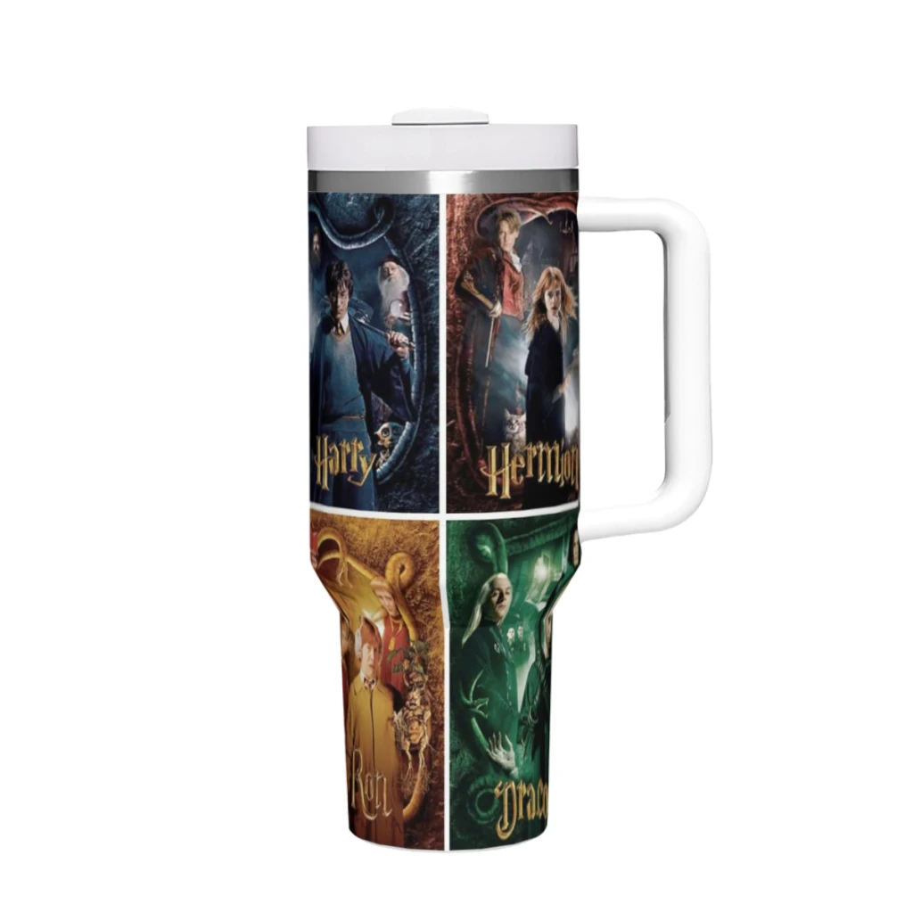 Harry Potter 40 Oz Ultimate Tumbler with Handle and Straw Vacuum Insulated Tumbler