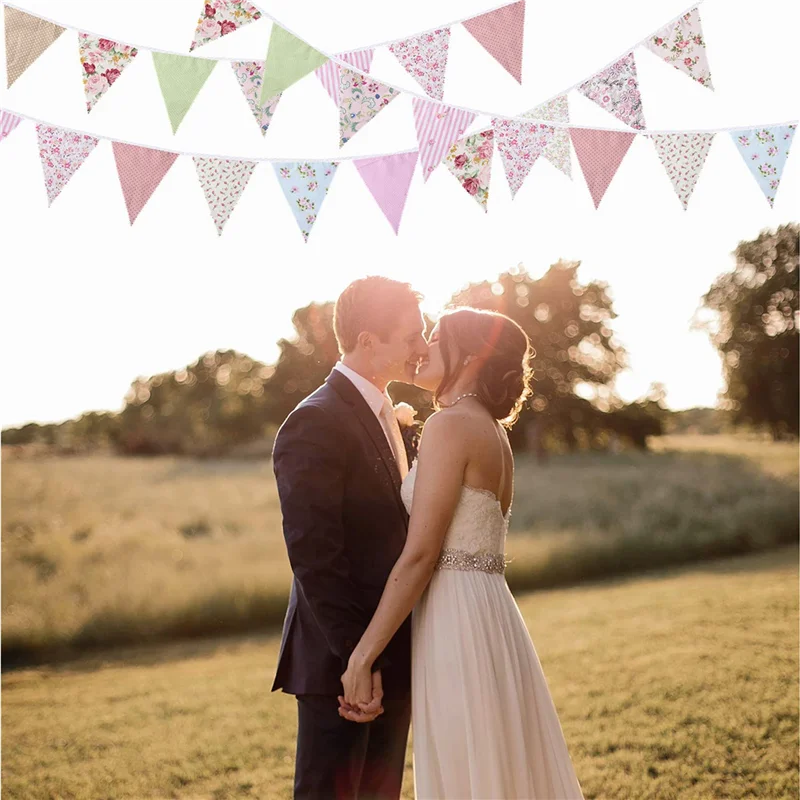 

AT21-8 комплект 40-футовой тканевой овсянки, 42 шт., уличный баннер с овсянкой, винтажный хлопковый трехугольный флаг с цветочным принтом