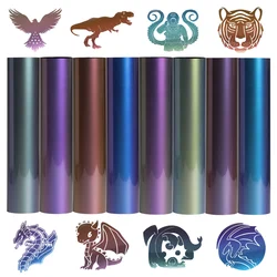Chameleon PU HTV Heat Transfer Vinyl for T Shirt, Iron On Vinyl For All Cutter Machine,Easy to Cut