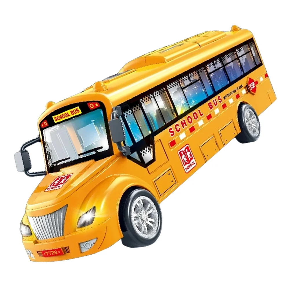 

School Bus Toy Car Toy Simulation Bus Model with Sounds and Lights for Kids school bus toys for kids ages 4-8