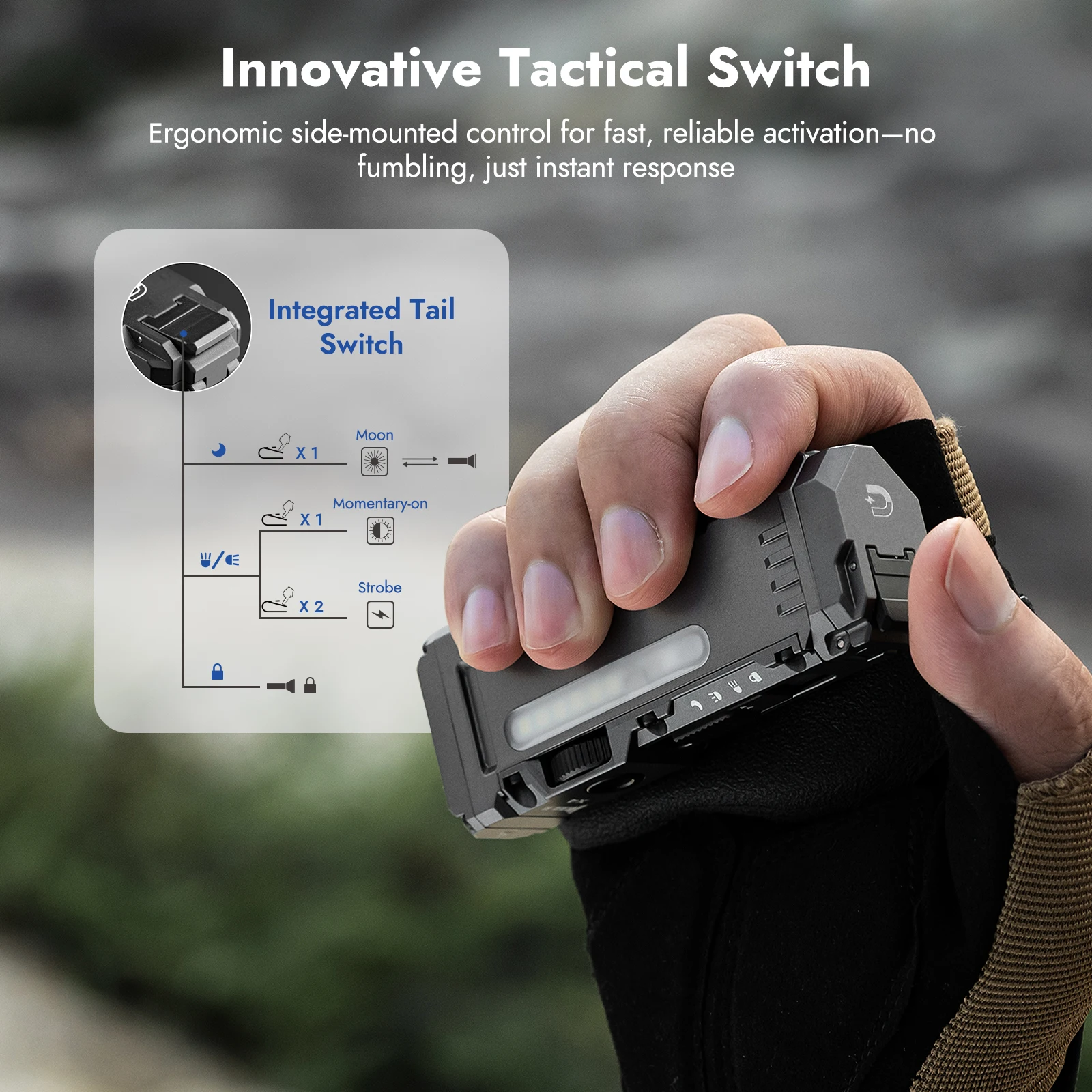 مصباح يدوي مسطح WUBEN X4 EDC مع ضوء RGB، مصباح يدوي صغير 1500 لومن مع مفتاح تكتيكي ومغناطيسي، جيب محمول IP68