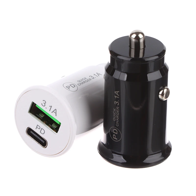 Qc3.0 Autolader Snelle Auto Opladen Autolader Adapter Mobiele Telefoon Oplader Pd 20W Usb Type C Opladen Auto Opladen