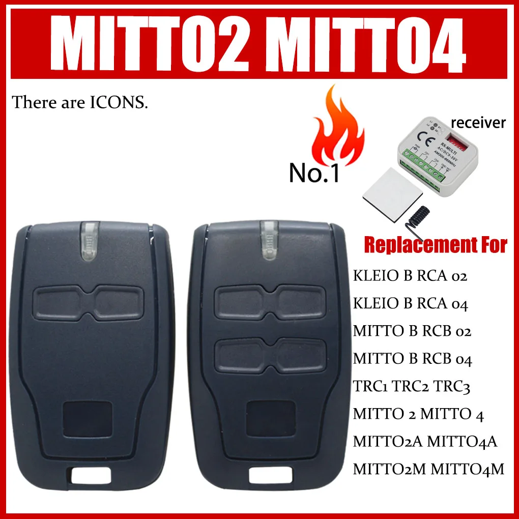 Дистанционное управление для B RCB02 RCB04 MITTO 2 4 KLEIO B RCA 02 04 TRC1 TRC2 TRC3 433,92mhz дистанционное управление гаражной дверью