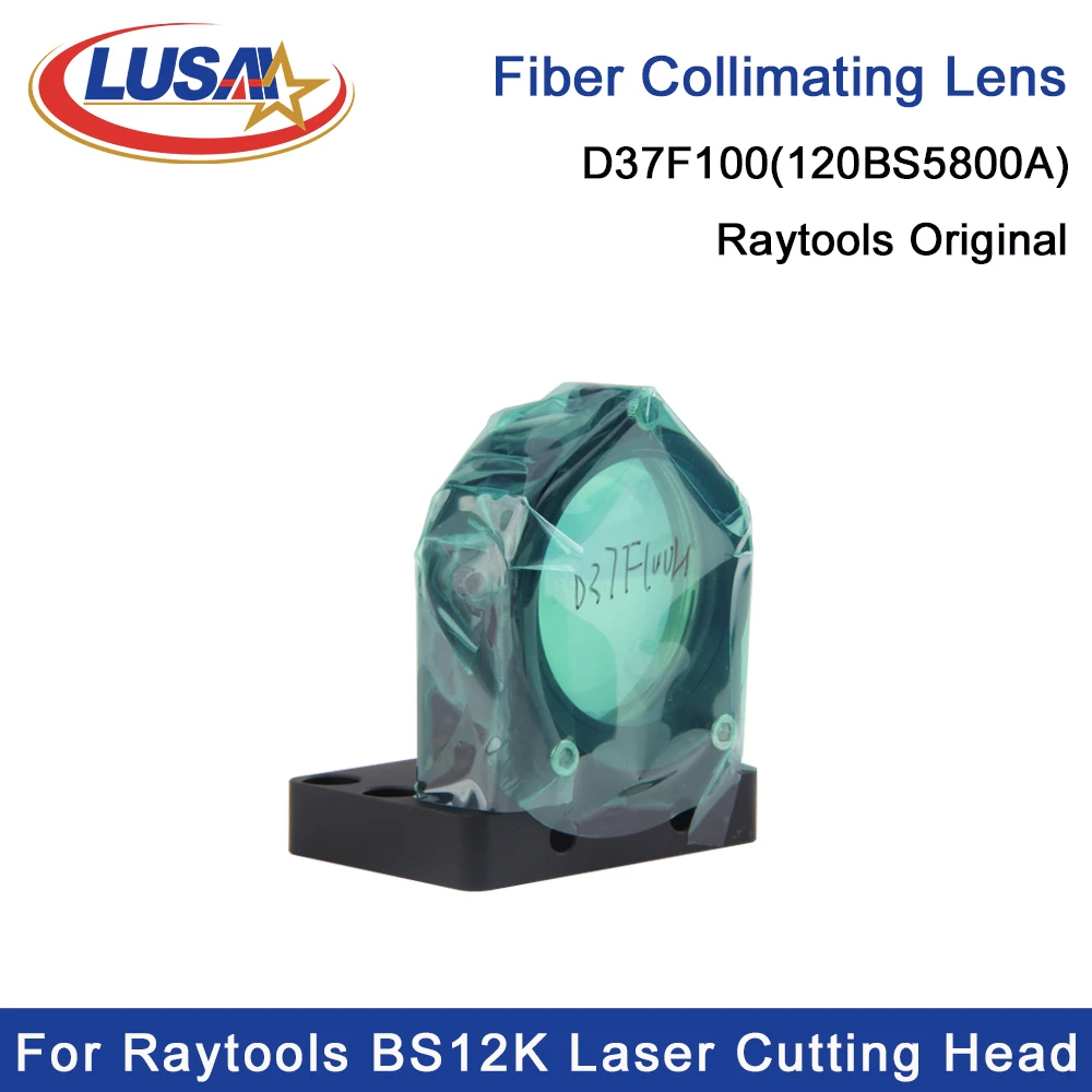 LUSAI Original Raytools BS12K Focus Lens Collimator Lens With Holder D37 F100 D37F220mm For Raytools BM12K Laser Head