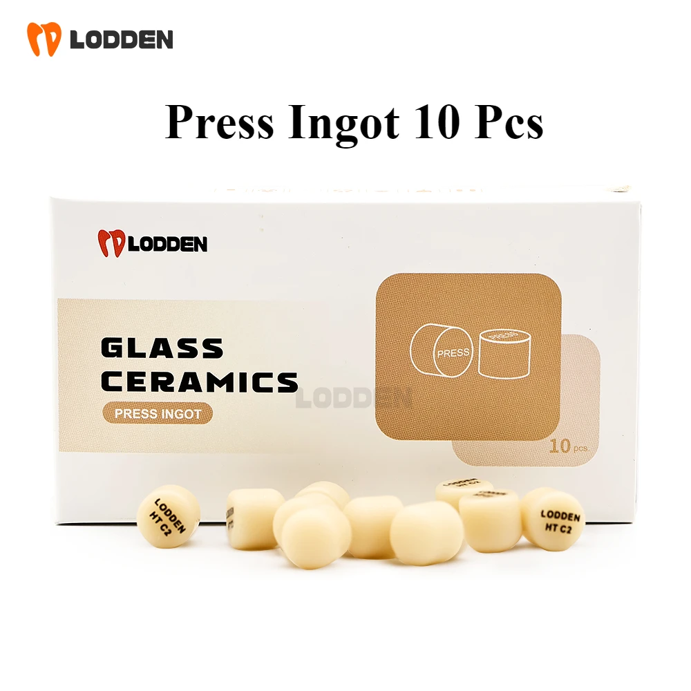 10Pcs Dental Press Lithium Disilicate Glass Ceramic Block Ingots High-Quality HT/LT for Ultra-thin Veneer  Dentist Materials