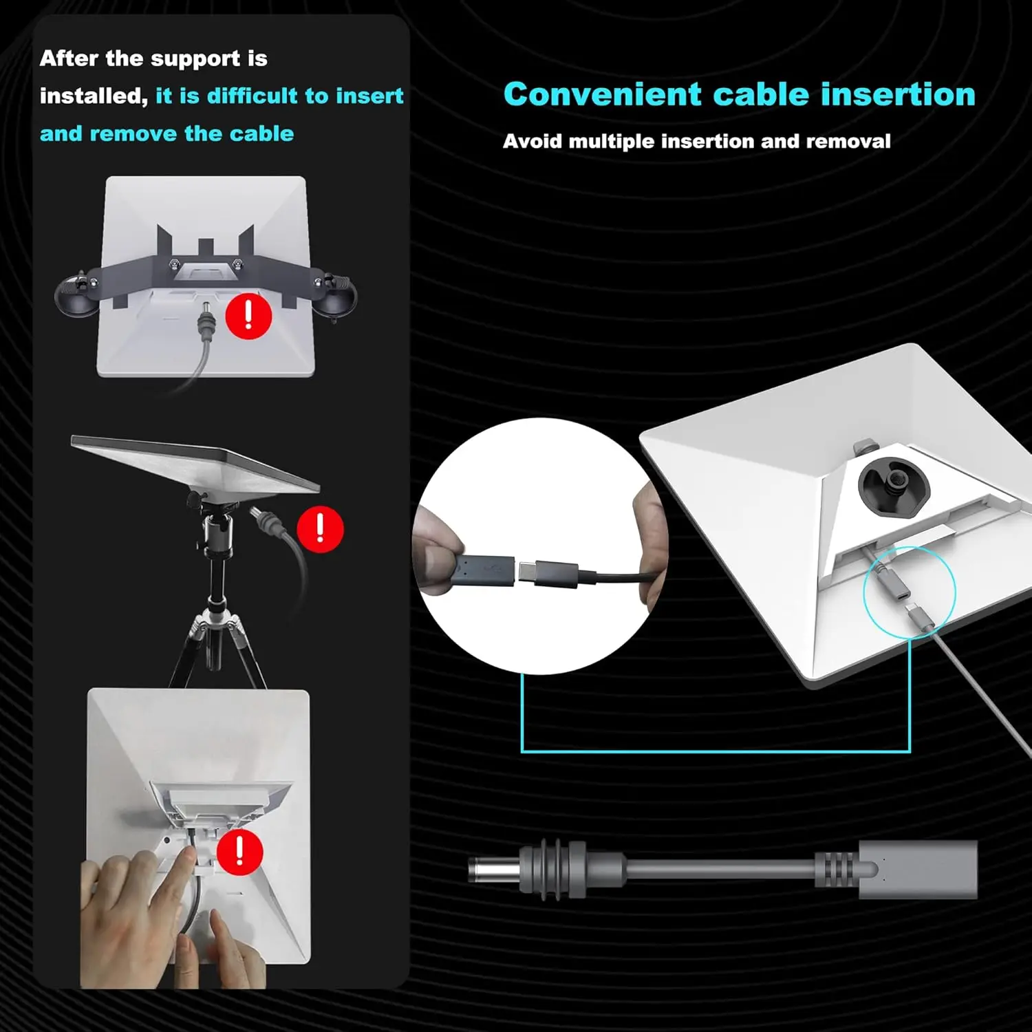 USB-C メス - DC オス ショート電源ケーブル アダプター Starlink Mini 用 20V/100W Type-C PD 電源プラグアンドプレイと互換性あり