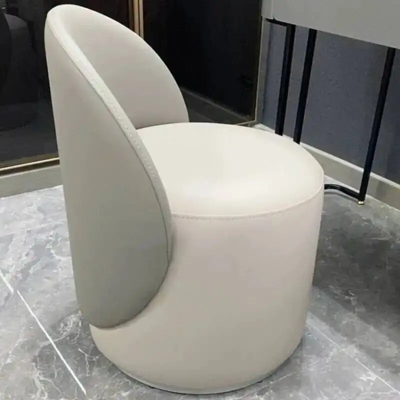 

Leather Stool Bedroom Modern European Dresser Round Stool Kitchen White Sillas Para Sala De Estar Living Room Furniture