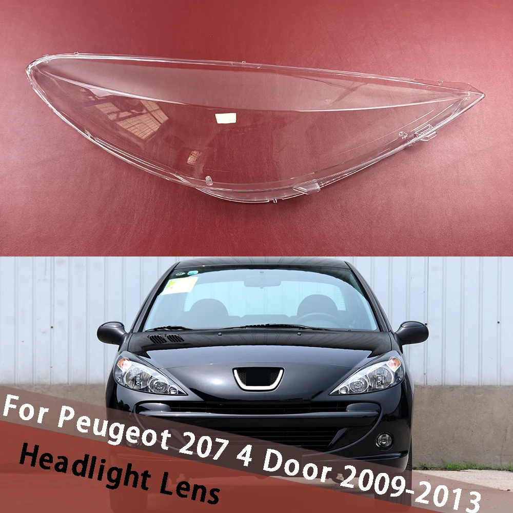 

Для Peugeot 207 2009 2010 2011 2012 2013, абажур передней фары, прозрачный абажур, маски, крышка фары, колпачки для линз
