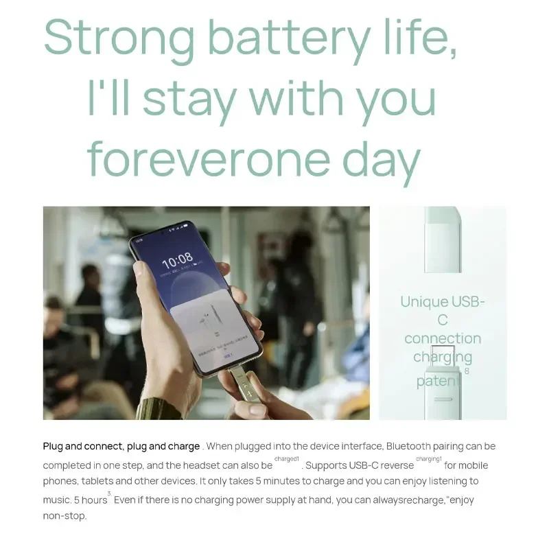 سماعات هواوي FreeLace Pro 2 اللاسلكية بلوتوث الأصلية مع عمر بطارية طويل وتقليل الضوضاء سماعة أذن هواوي بلوتوث #4