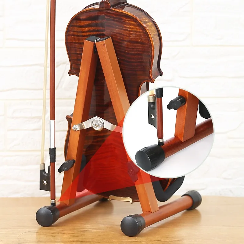 Adjustable Violin Holder Store Storage Display Rack Instrument Shelves Accessorie Retractable Foldable Fiddle Bracket Sponge Pad