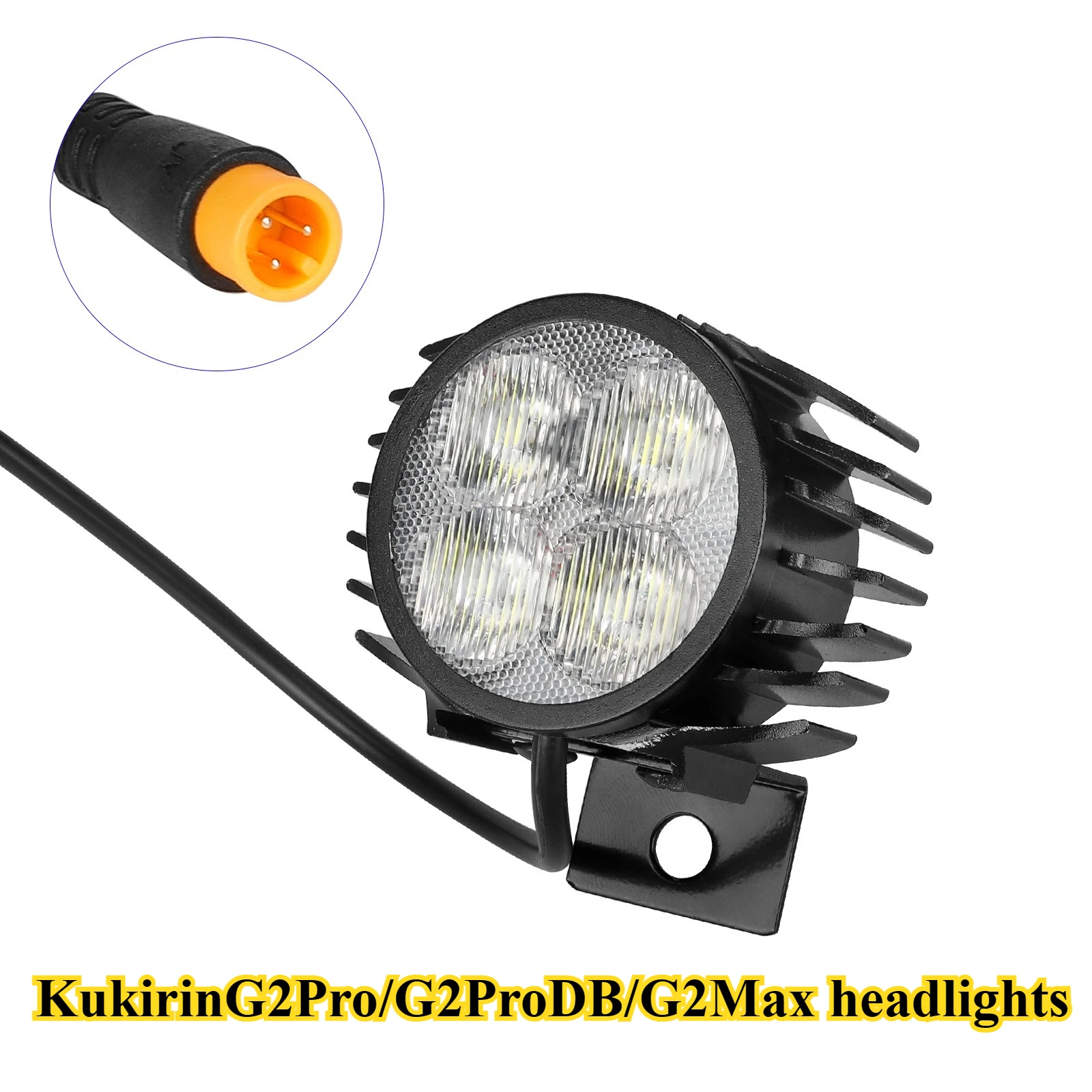 سكوتر كهربائي بإضاءة أمامية بإضاءة LED مناسب لسكوتر KukirinG2Pro/G2 Max مصباح أمامي عالمي