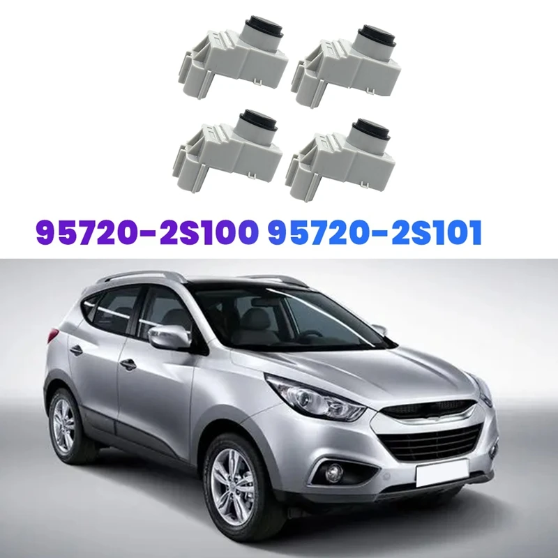 4PCS Car Parking Sensor Distance 95720-2S000 95720-2S100 95720-2S101 For Hyundai IX35 2009-2023 Radar Detector Sensor