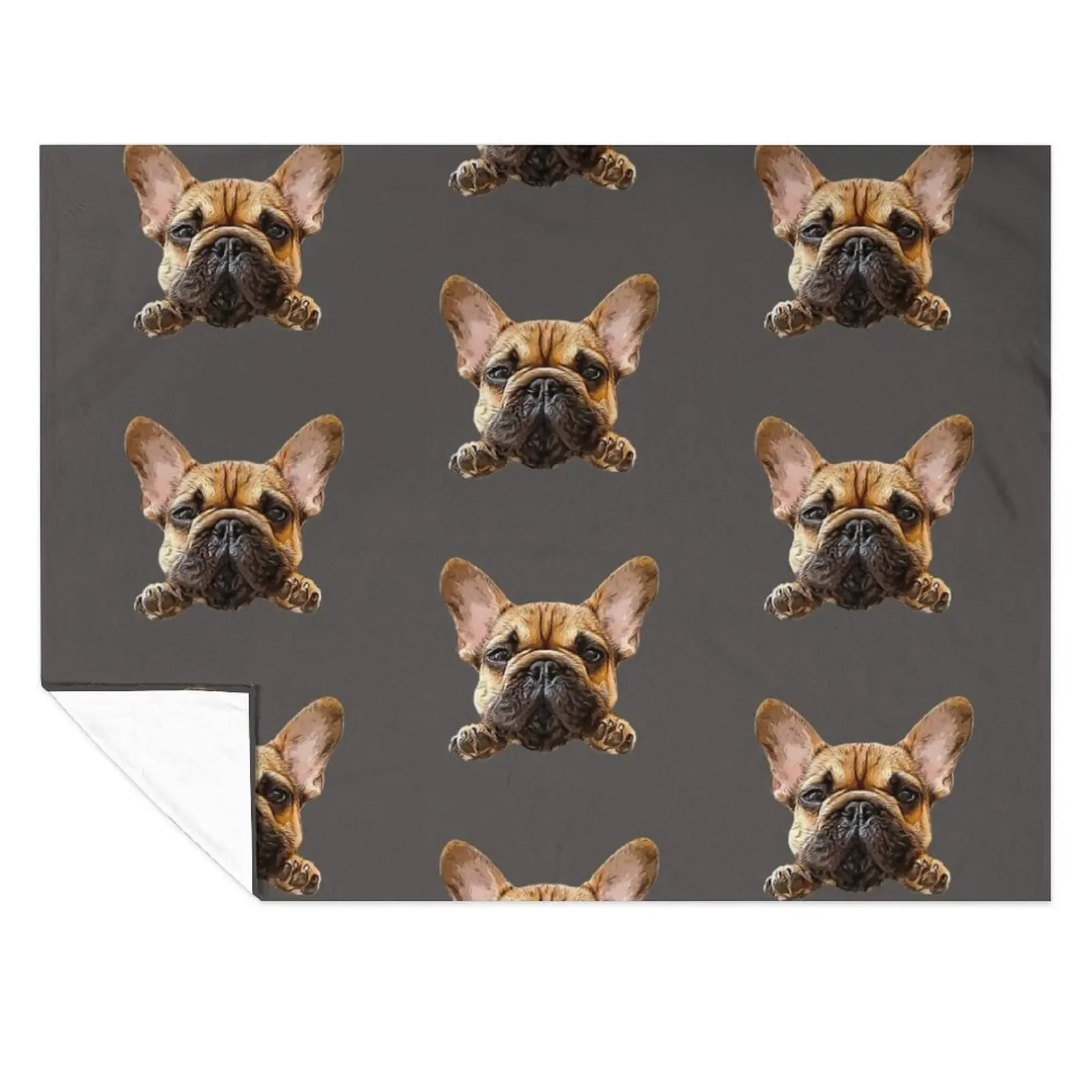 

French Bulldog Frenchie Cuteness Throw Blanket Loose Luxury Designer Large cosplay anime Blankets