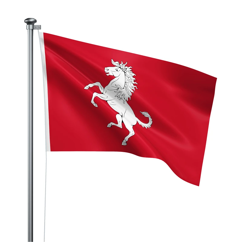 Gaslight Gatekeep Girlboss 5' x 3' Kent England Flag Banner Polyester with Brass Grommets 150cm x 90cm
