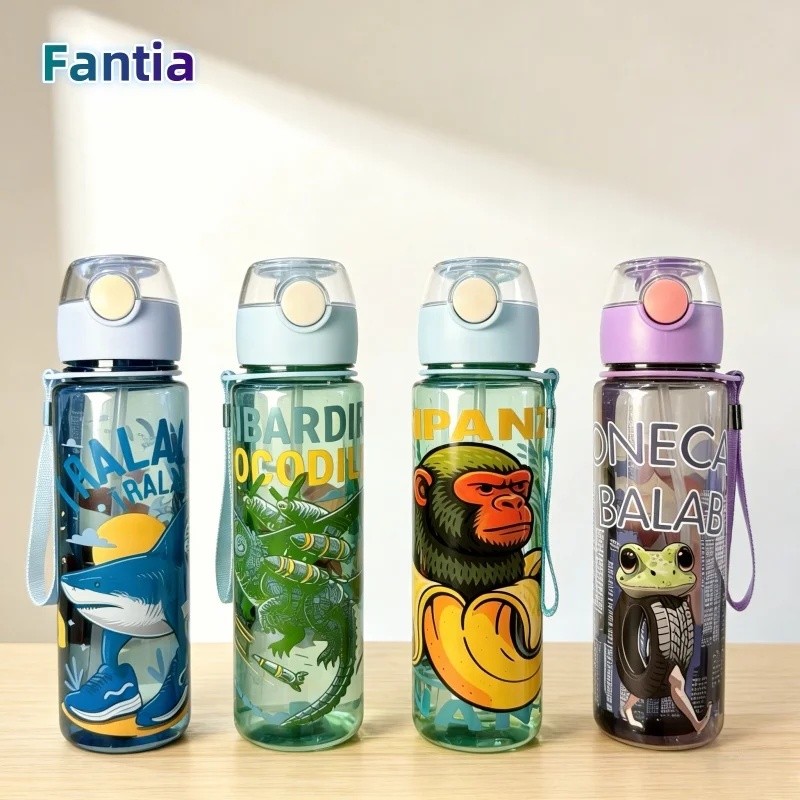 

700ML Italian Brainrot Water Bottle Tung Tung Tung Sahur Water Bottle Outdoor Sports Water Cups Cartoon Drinking Kettle