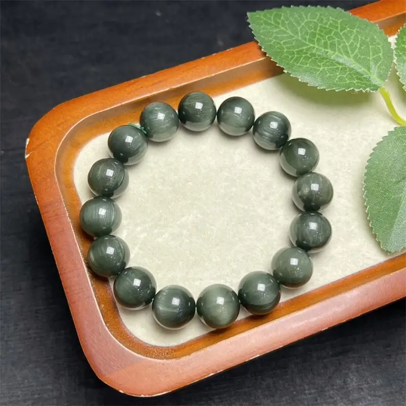 Natural Actinolite Bracelet Fortune Energy Mineral String Woman Amulet Jewelry Healing Gift 1PCS 8/9/10/12/14MM