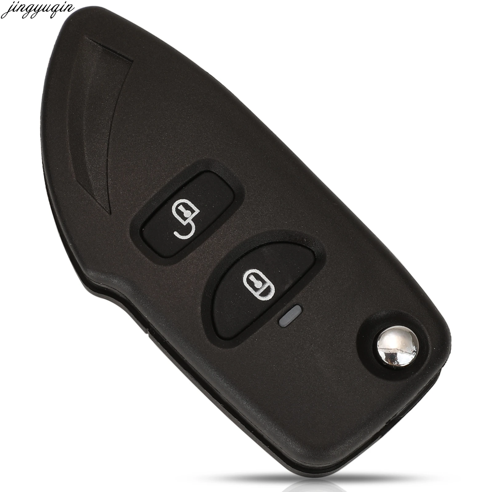 Jingyuqin Modified Remote Car Key Case Shell For Hyundai Santa Fe 2006-2012 Kia Cerato Sportage Optima 2007 w/ Battery Holder 2B