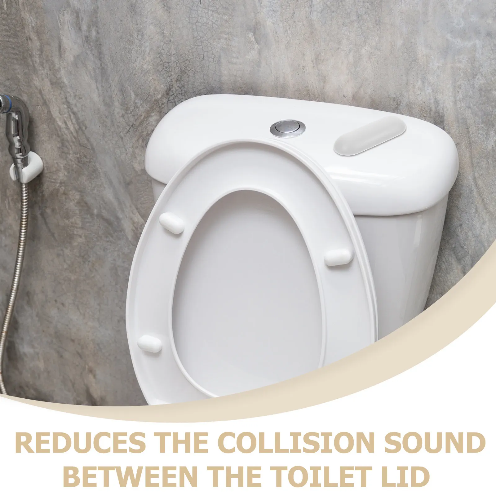 12Pcs Universal Toilet Seat Bumper Set Rubber Lid Stopper Cushion Pads for Noise Reduction Shock Absorption Antislip Stabilizer