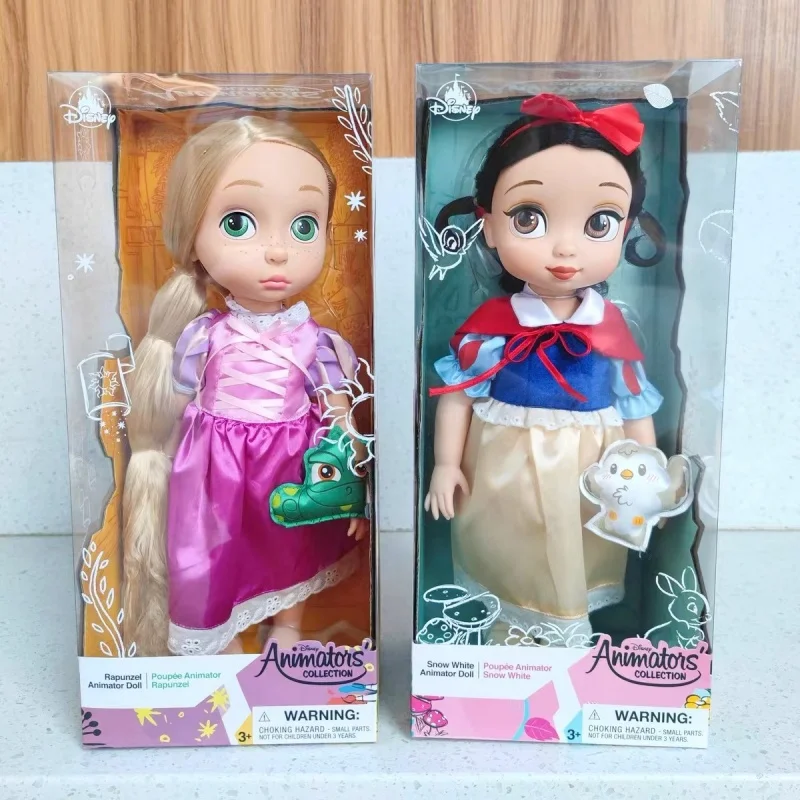 Disney Animation Collection Salon Doll New Boxed Snow White Ariel Princess with Long Hair, 40CM Cute Figure Doll Girl's Gift