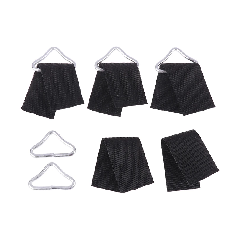 5 Sets Stainless Steel Triangle Rings Buckle Loop Ring V-rings Straps Trampoline Mat Parts Replacement Repair