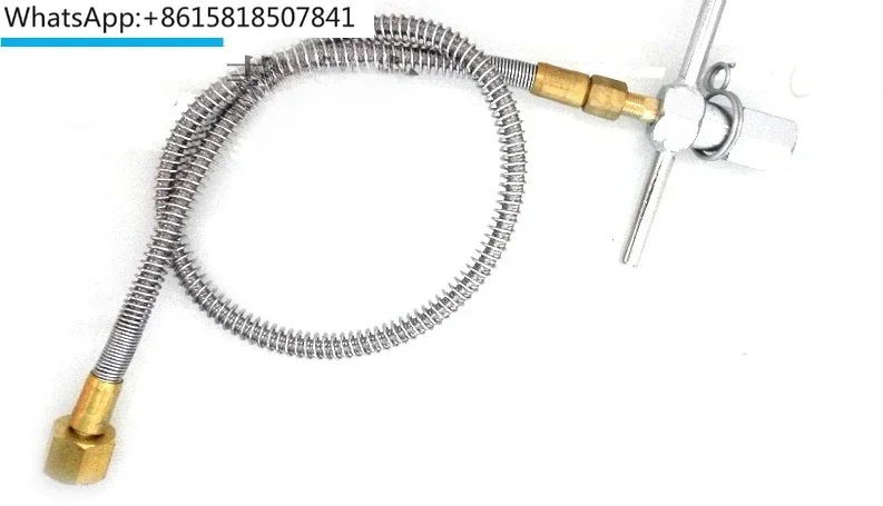 

Explosion proof high-pressure hose G5/8 oxygen pipe nitrogen metal hose new 1-meter anti misinstallation fixture