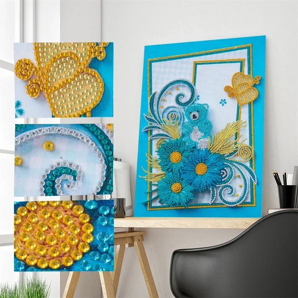 Vase Diamond Embroidery Flower Diamond Painting 5D Partial Cross Stitch Kits Embroidery Diamond Painting Special Shaped Drill