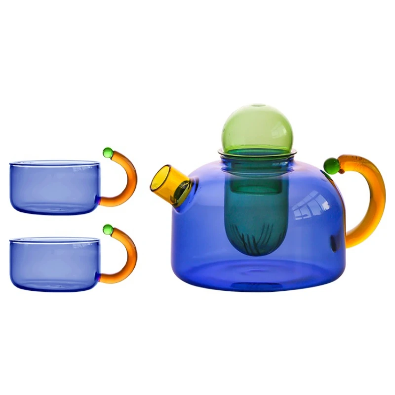 

Creative contrasting color, high temperature resistant glass, tea separation and filtration, small brewing teapot, household