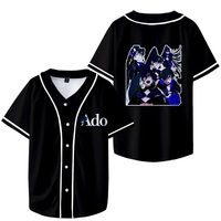 Ado Wish Tour 2024 Merch Baseball Jersey Shirt V-Neck Short Sleeve Women Men Streetwear Clothes