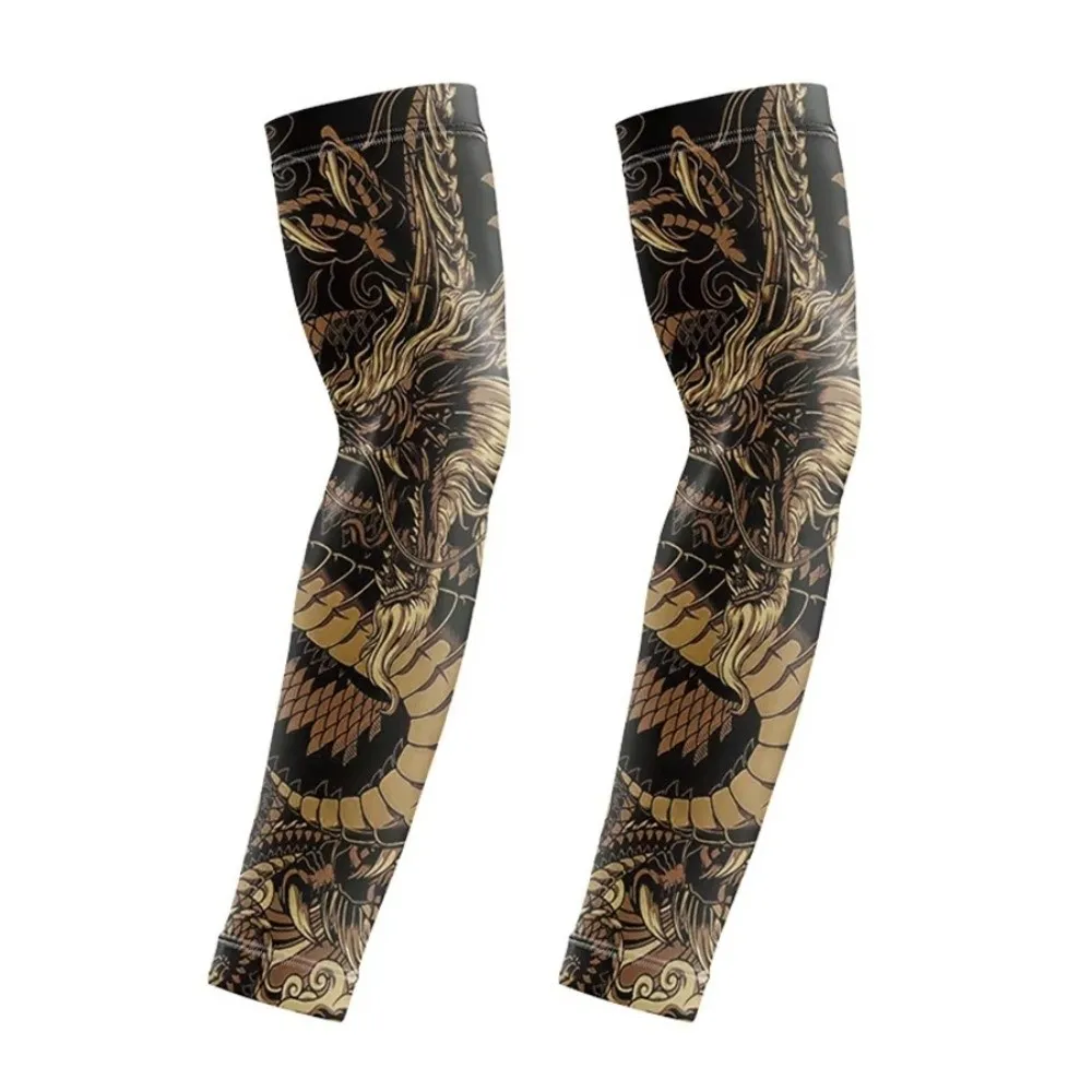 Fashion Ice Fabric Flower Arm Sleeves Quick Dry UV400 Arm Cover Sun Protection Breathable Camping Moto Sleeve Outdoor Sports