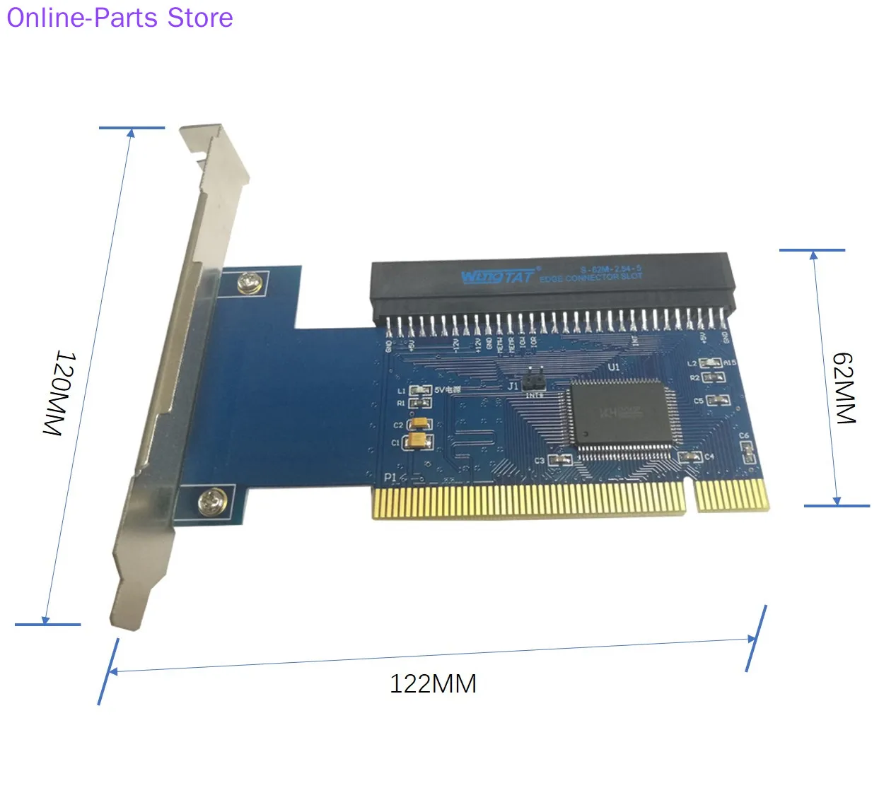 

32-bit PCI to 8-bit ISA Card 62 Pin Adapter Board, Gold Tax Card, Tax Control Card, Sound Card