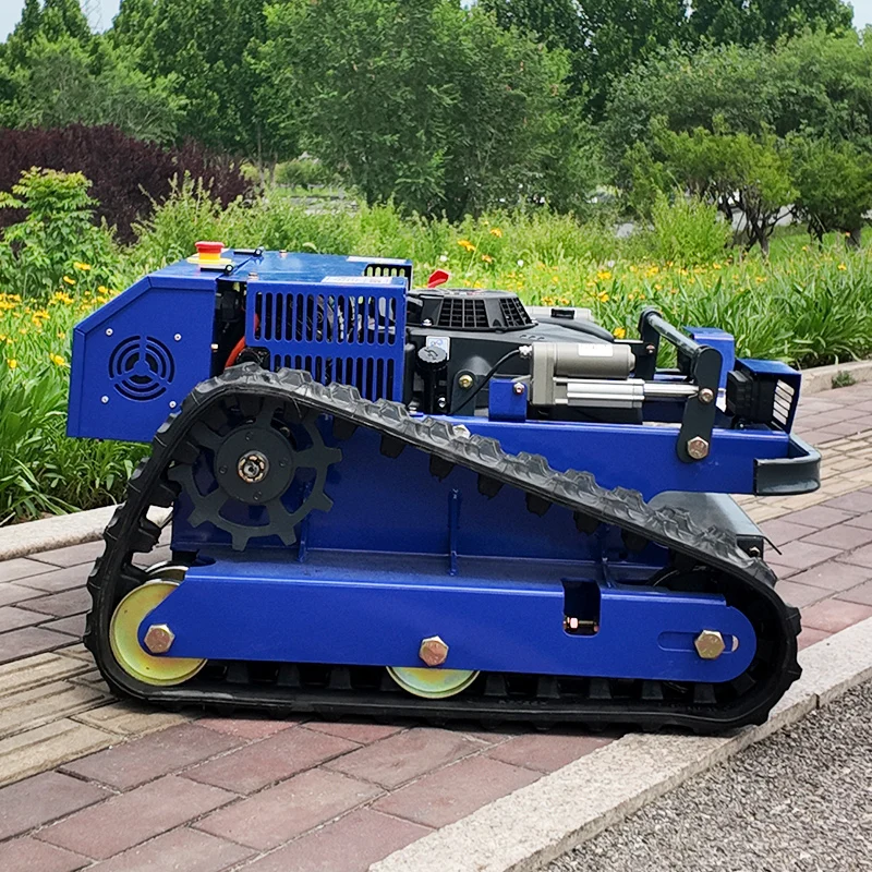 カスタマイズ可能な無限軌道式リモコン芝刈り機、自走式ワイヤレス除草ロボット、4ストローク、高品質
