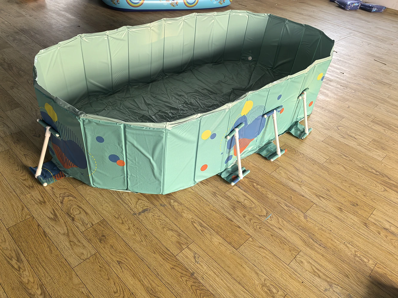 Piscina pieghevole addensata da 2,6 m Piscina per bambini pieghevole non gonfiabile all'aperto Gioco d'acqua estivo Piscina da bagno oversize