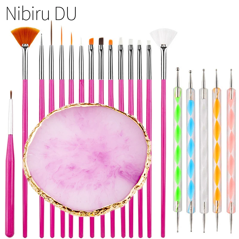 

Nail Brushes Set Professional Nail Supplies For Acrylic UV Gel Drawing Dotting Manicure Nail Art Design Tools Makeup Accessorie