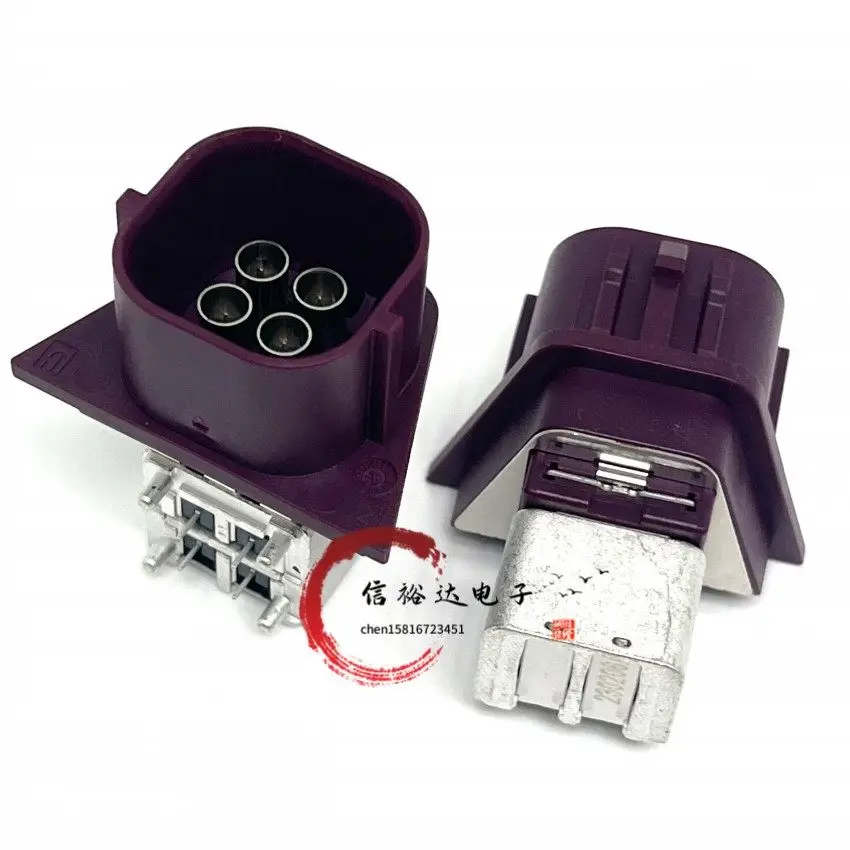 

Car antenna Mini FAKRA-D four-cavity on-board network high-speed HFM board-side waterproof male elbow connector