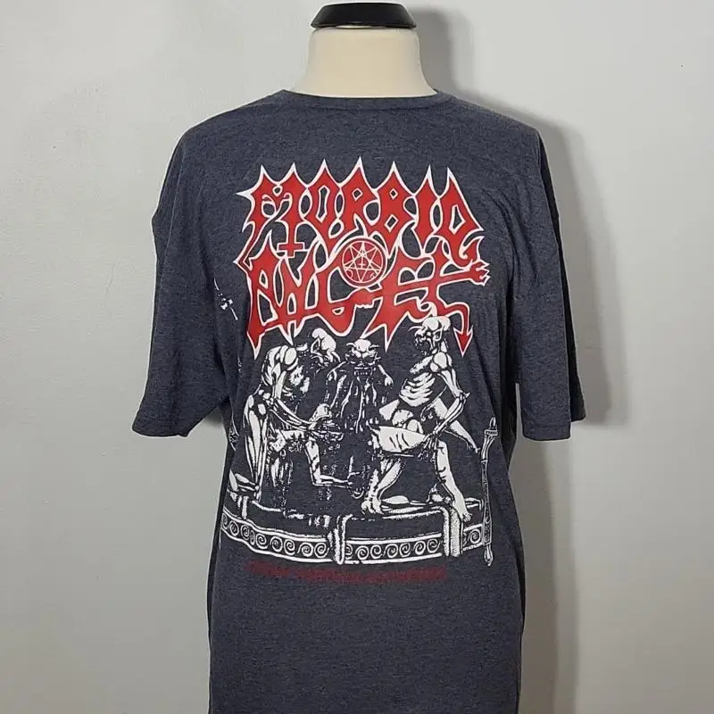 

Футболка MORBID ANGEL Scream Forth Blasphemies XL, СЕРЫЙ мужской логотип группы