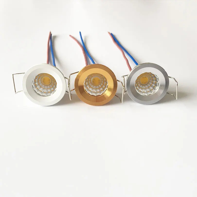 3 와트 COB LED 스포트 라이트 AC200V-240V 임베디드 통 매입 천장 램프 캐비닛 보석 디스플레이 부엌 침실