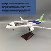 Plane Model COMAC C919 House Color Original Resin Sale 1:82 47cm commercial Aircrafts C919 With Wheels & Led Light Airplane Toy