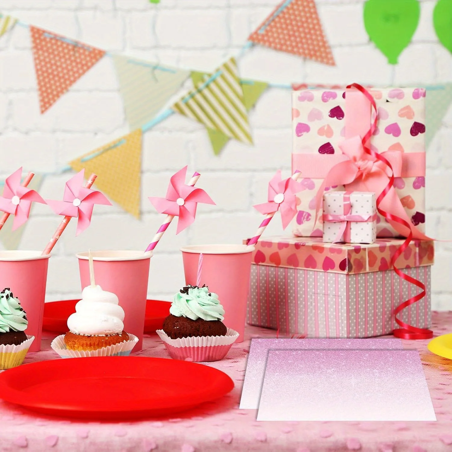 Ombre Lila Partyzubehör Farbverlauf Pastellservietten Cocktailservietten Einwegservietten Lavendel Streuen Hochzeit Geburtstag – Detail 2