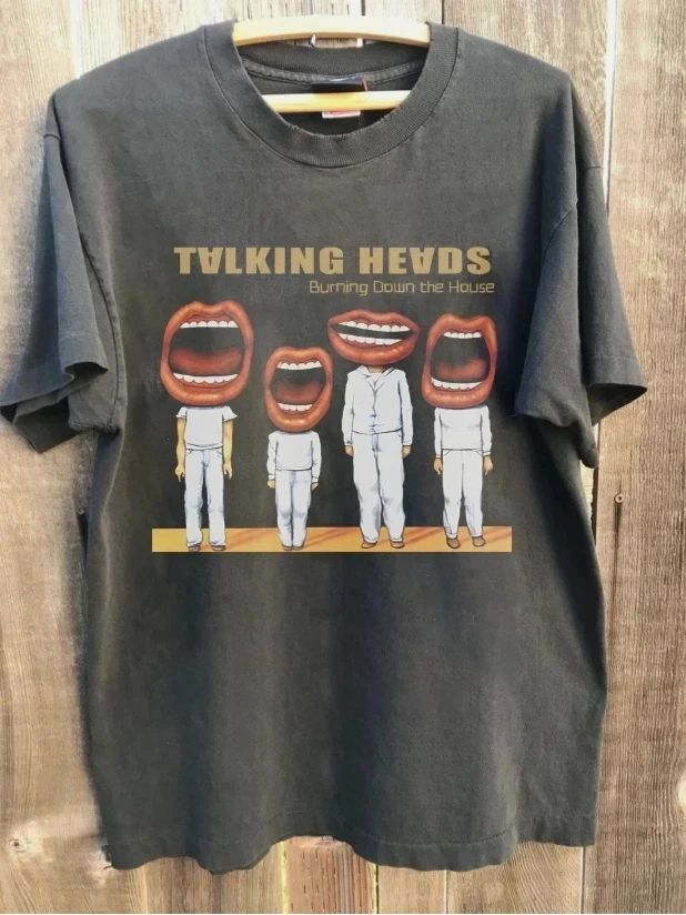 Summer Women's Talking Heads  Print T-shirt Unisex Cotton and Breathable Short Sleeve Streetwear Oversized Loose Casual